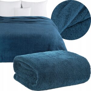 Mięciutki koc narzuta 200x220 turkus