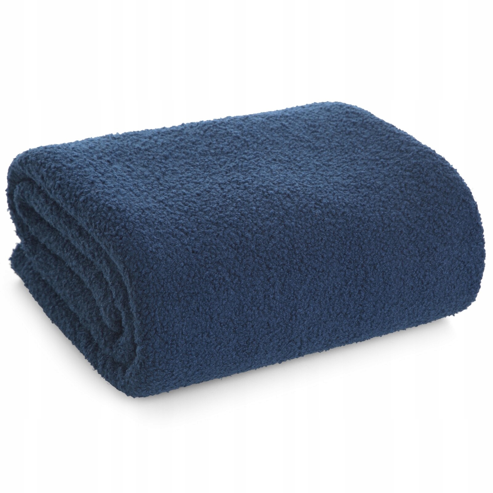 Mięciutki koc narzuta na fotel na kanapę 150 cm x 200 granat - obrazek 3