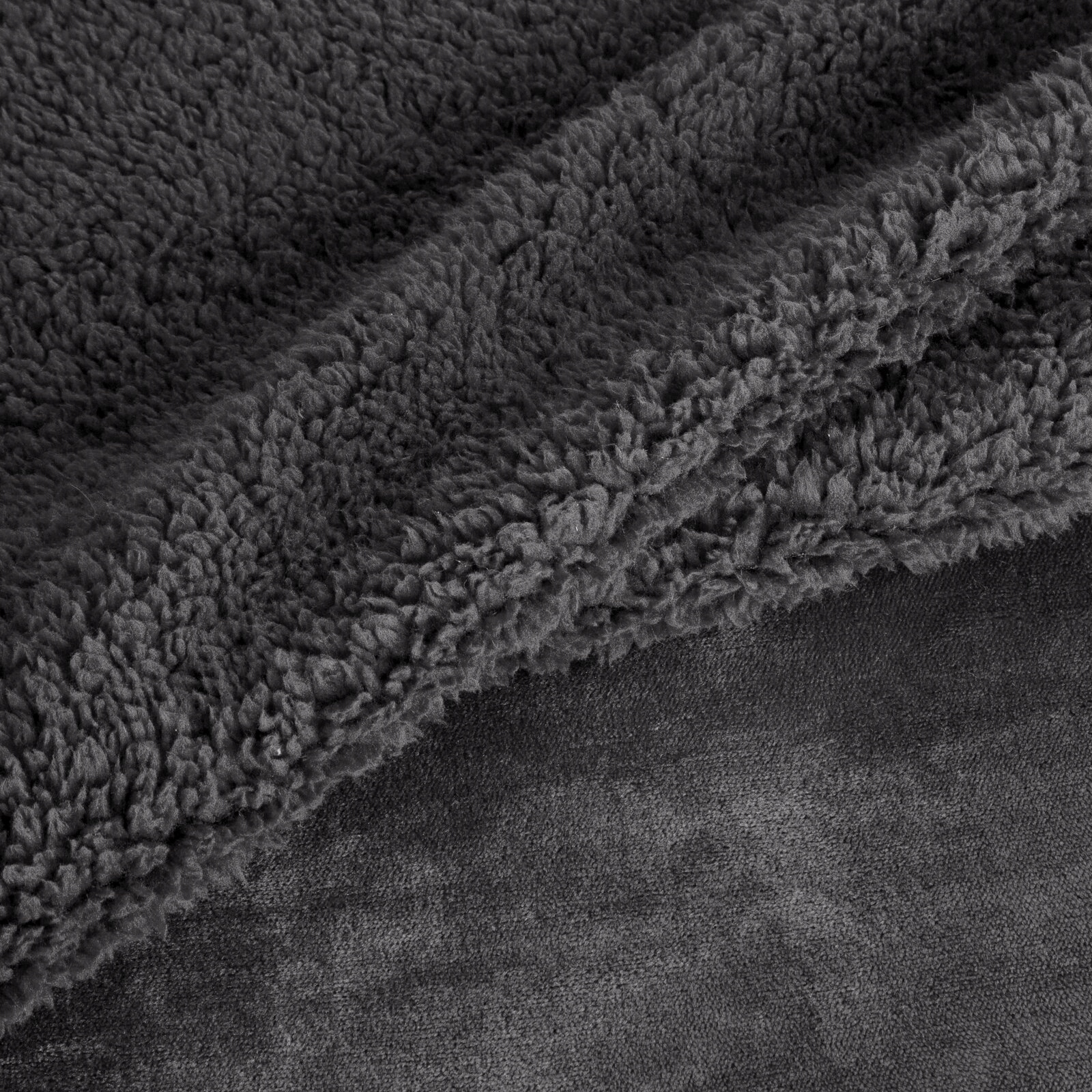 Koc narzuta dwustronny PREMIUM 170 x 210cm stalowy - obrazek 9