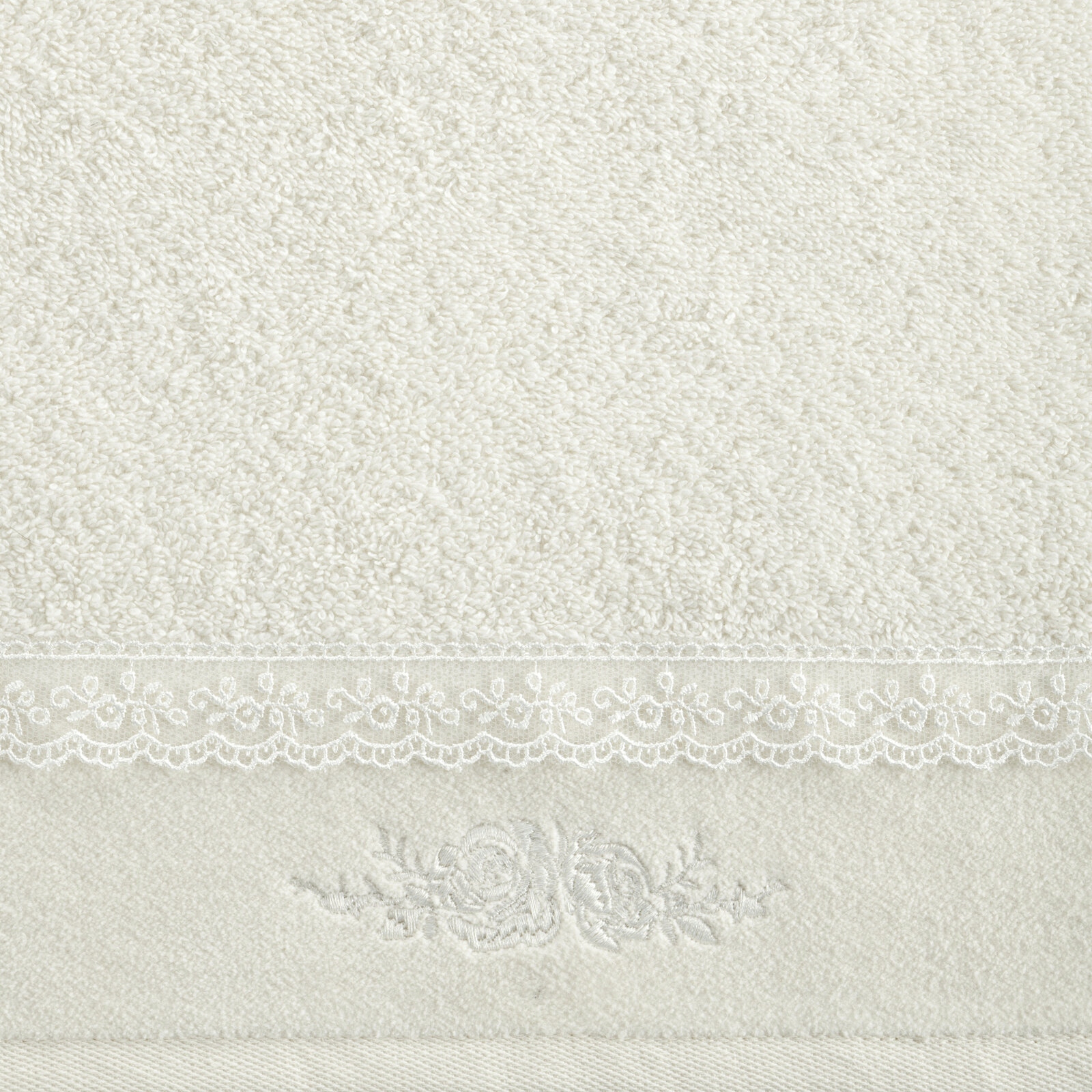 Piękny mięciutki ręcznik kąpielowy bawełna 30x50 krem prezent ślub rocznica - obrazek 10