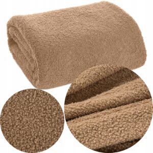 Mięciutki koc narzuta na kanapę 170 cm x 210 beż