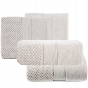 KOMPLET RĘCZNIKI KĄPIELOWE 4x SZTUK PREZENT 500gsm BEŻ
