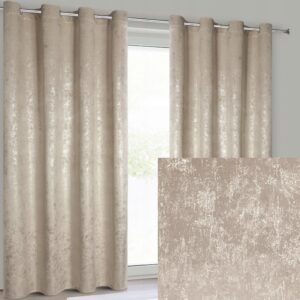 Nowoczesna Zasłona welwetowa 140X250 beżowa z delikatnym nadrukiem