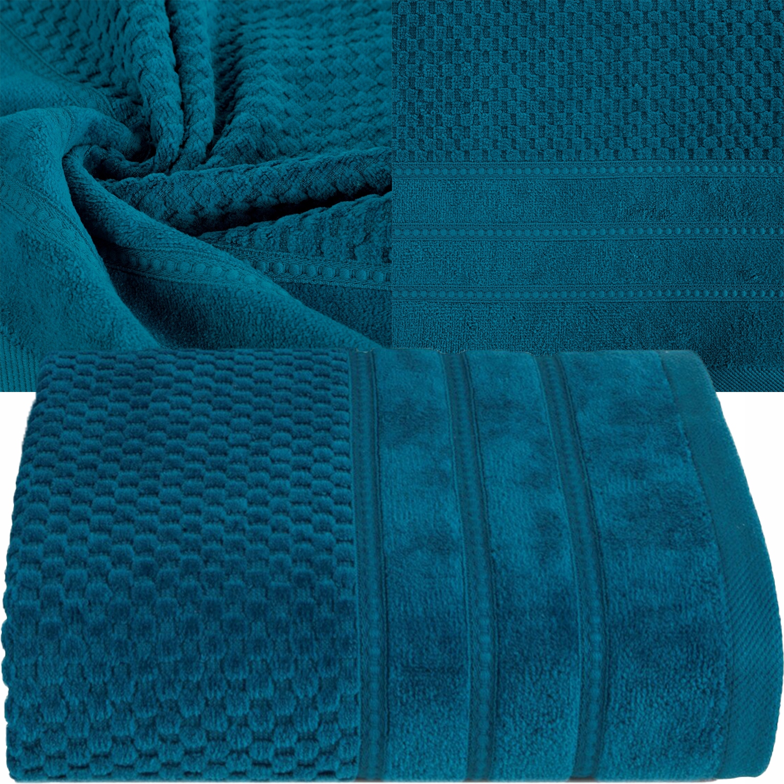 RĘCZNIK KĄPIELOWY BAWEŁNA 50x90 KOLORY PREZENT TURKUS - obrazek 6