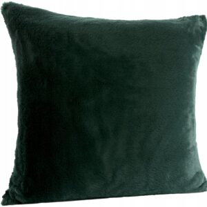 Poszewka dekoracyjna 45 x 45cm futrzana ciemny zielony