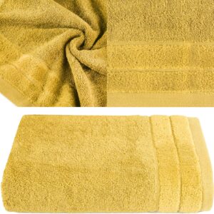 RĘCZNIK Z NATURALNEJ BAWEŁNY 70X140 MUSZTARDA