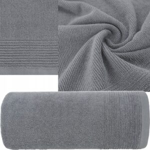 RĘCZNIK KĄPIELOWY BAWEŁNA 30x50 NA PREZENT SREBRNY