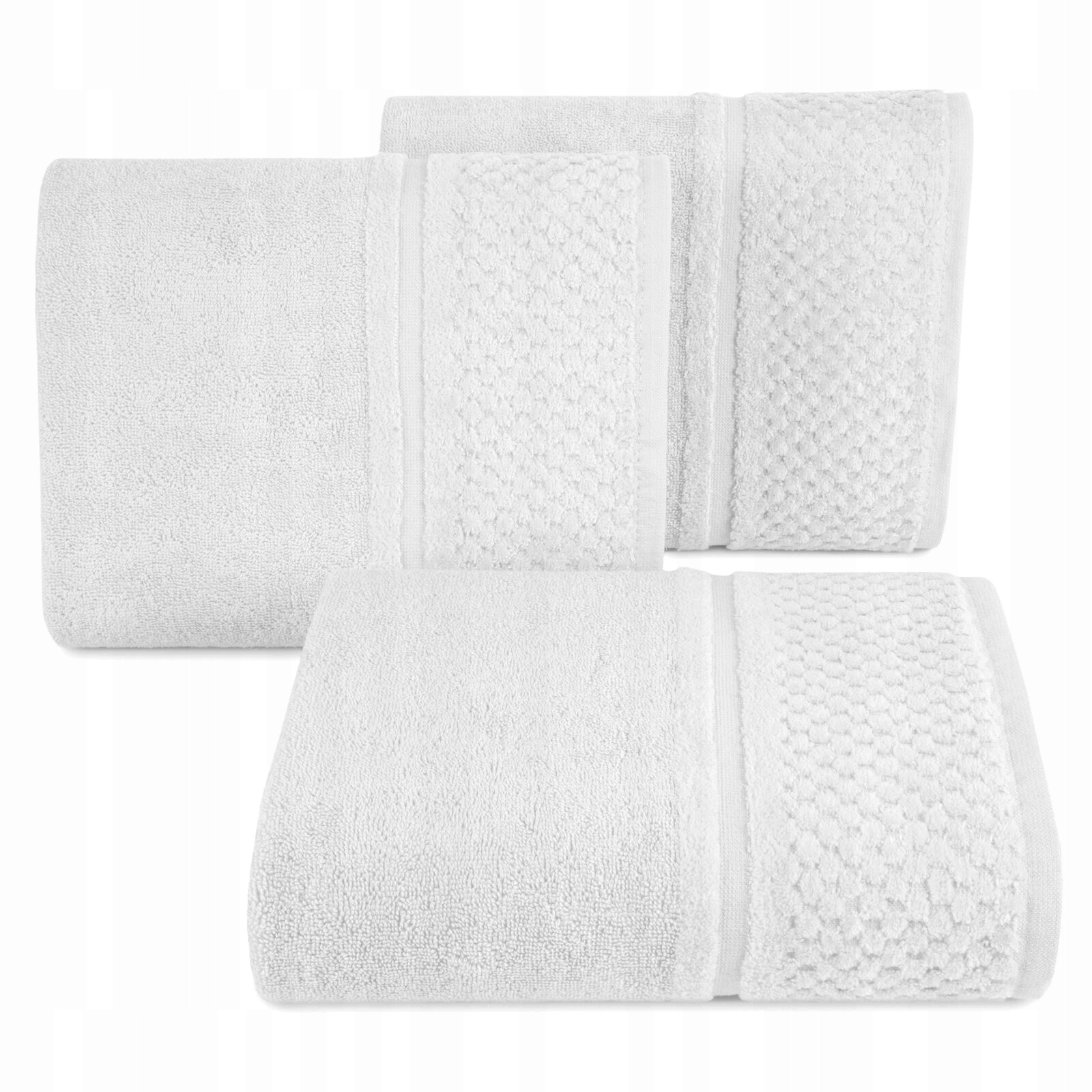 RĘCZNIK Z NATURALNEJ BAWEŁNY 70X140 BIAŁY - obrazek 10