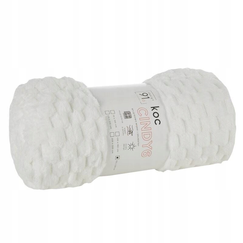 Koc narzuta 200 cm x 220 cm bardzo miękki w dotyku z efektem 3d - obrazek 3