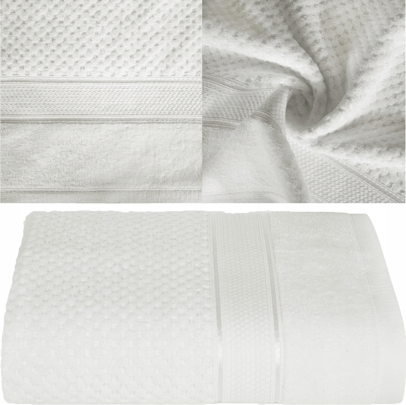 RĘCZNIK Z NATURALNEJ BAWEŁNY 30X50 BIAŁY - obrazek 4