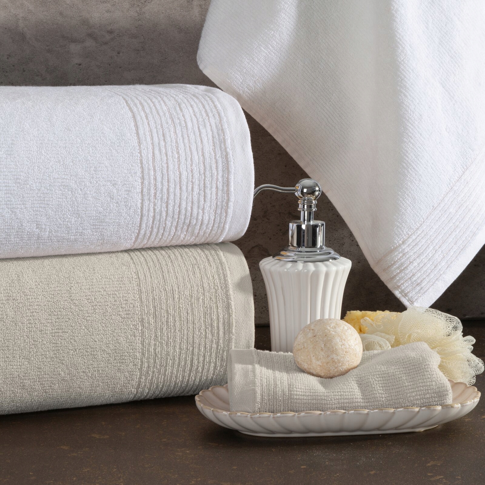 RĘCZNIK KĄPIELOWY BAWEŁNA 30x50 NA PREZENT BEŻ - obrazek 9