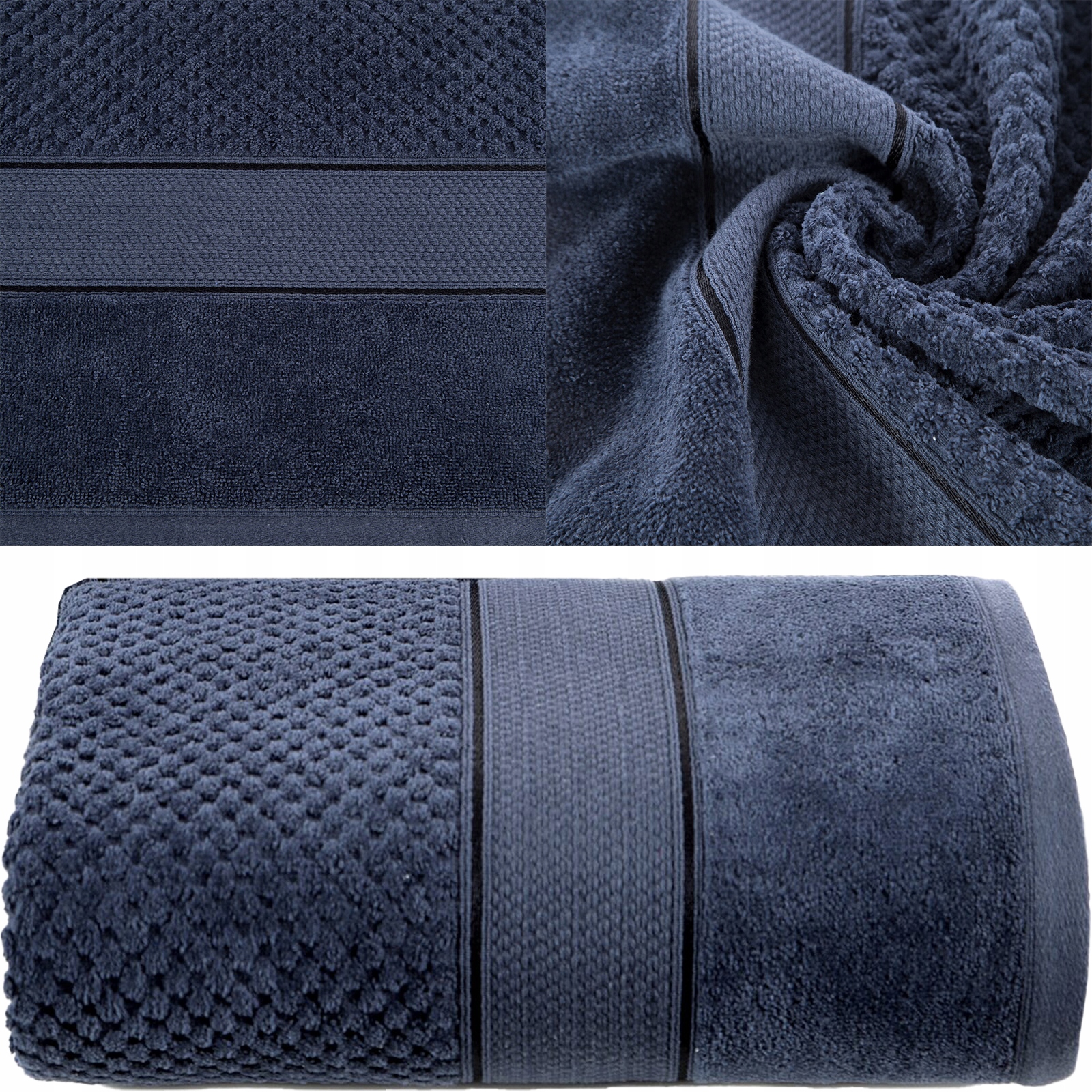 RĘCZNIK Z NATURALNEJ BAWEŁNY 30X50 GRANATOWY - obrazek 4