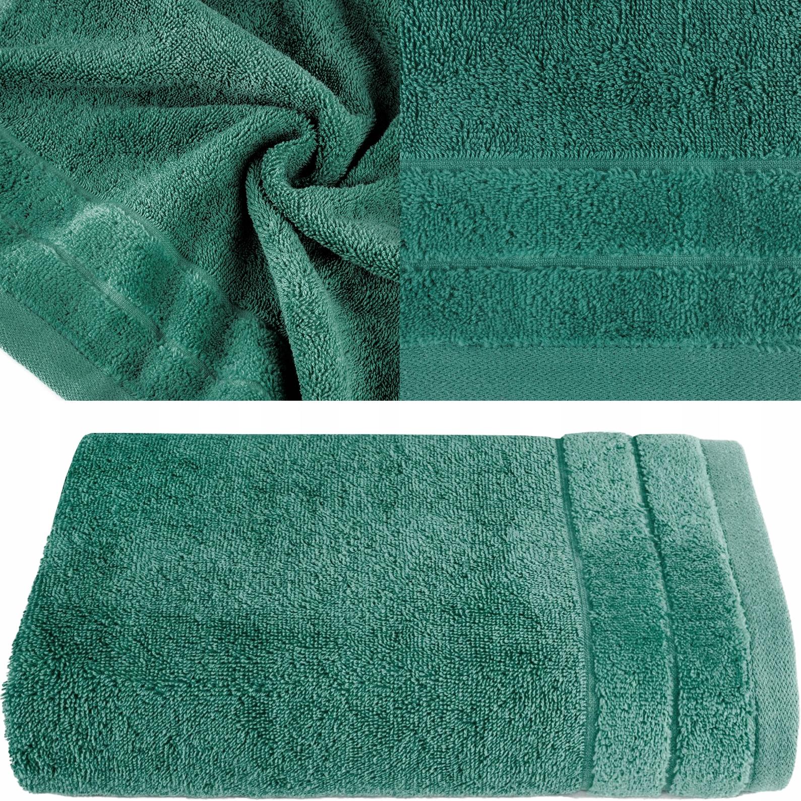 RĘCZNIK Z NATURALNEJ BAWEŁNY 50x90 C.ZIELONY - obrazek 4