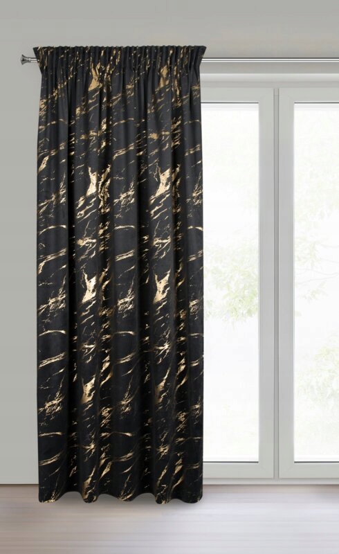 Zasłona Molly czarny szampan 140x270 Eurofirany taśma - obrazek 16