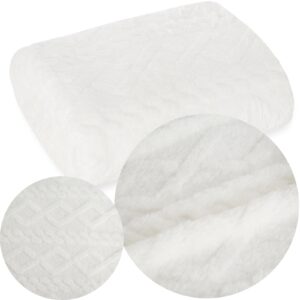 Prezent Mięciutki koc narzuta warkocz 150 cm x 200 gruby 260GSM biały