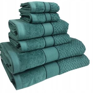 KOMPLET RĘCZNIKI KĄPIELOWE 6x SZTUK PREZENT 500gsm c.zielony