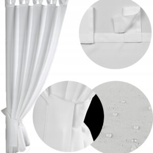 Zasłona ogrodowa 155x260 wodoodporna na szelkach