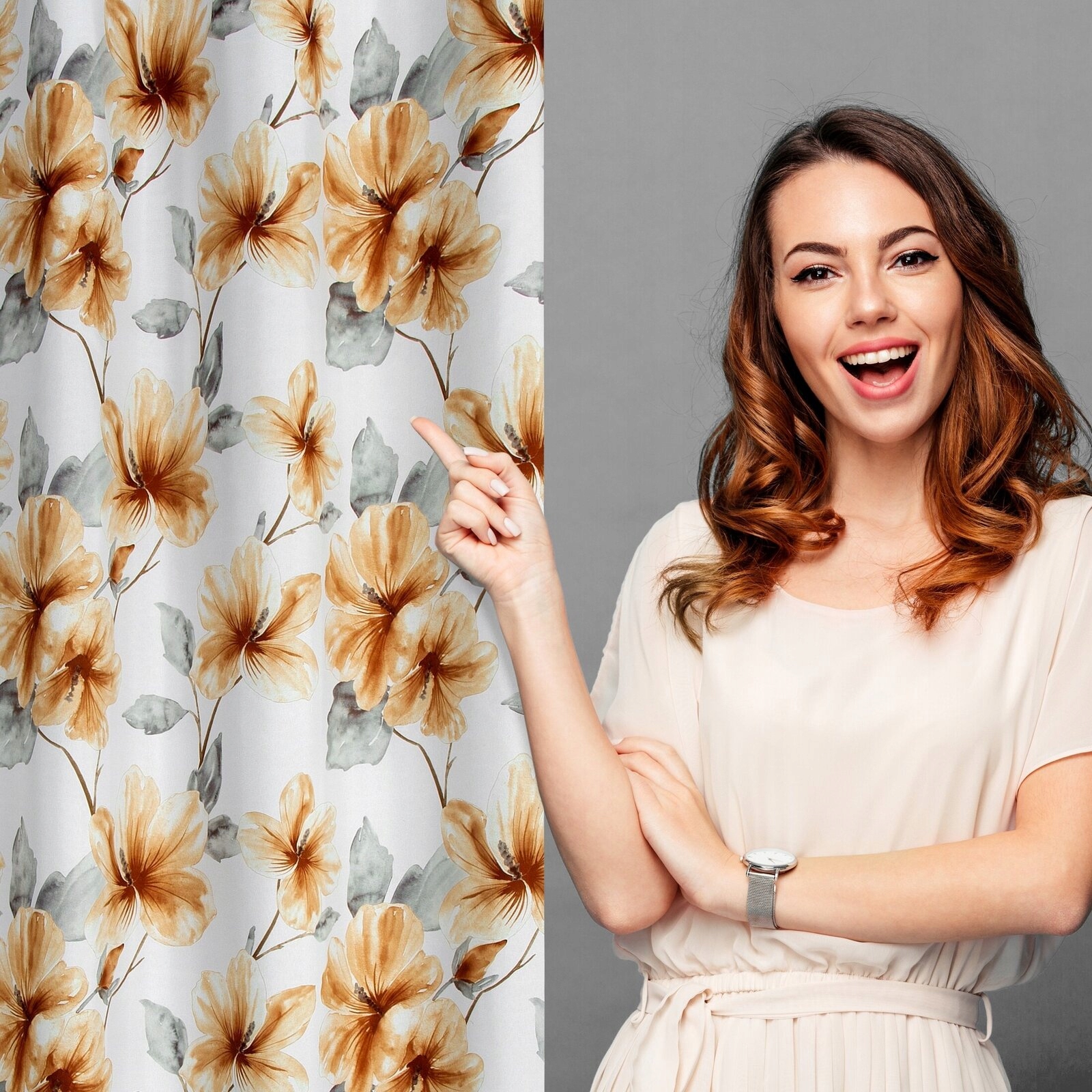 Zasłona półzaciemniające kółka 140 cm x 250 cm - obrazek 11