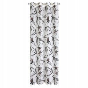 FIRANA GOTOWA KWIATY AIDA BIAŁY BEŻOWY 140X250