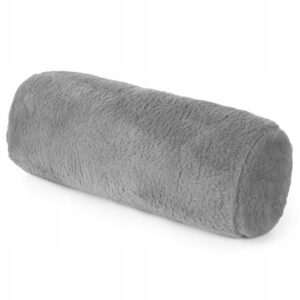 Poszewka w kształcie wałka z wypełnieniem 45 x 15cm srebrna