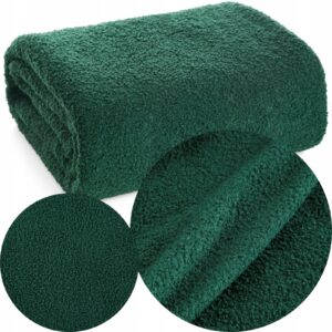 Mięciutki koc narzuta na fotel na kanapę 70 cm x 160 zielony
