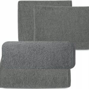 Ręcznik 2 x 50x90cm + 2 x 70x140cm 400g bawełna komplet stalowy