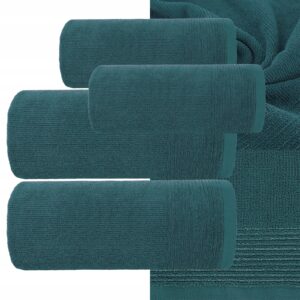 Ręcznik 2 x 50x90cm + 2 x 70x140cm 500g bawełna zestaw c.turkus