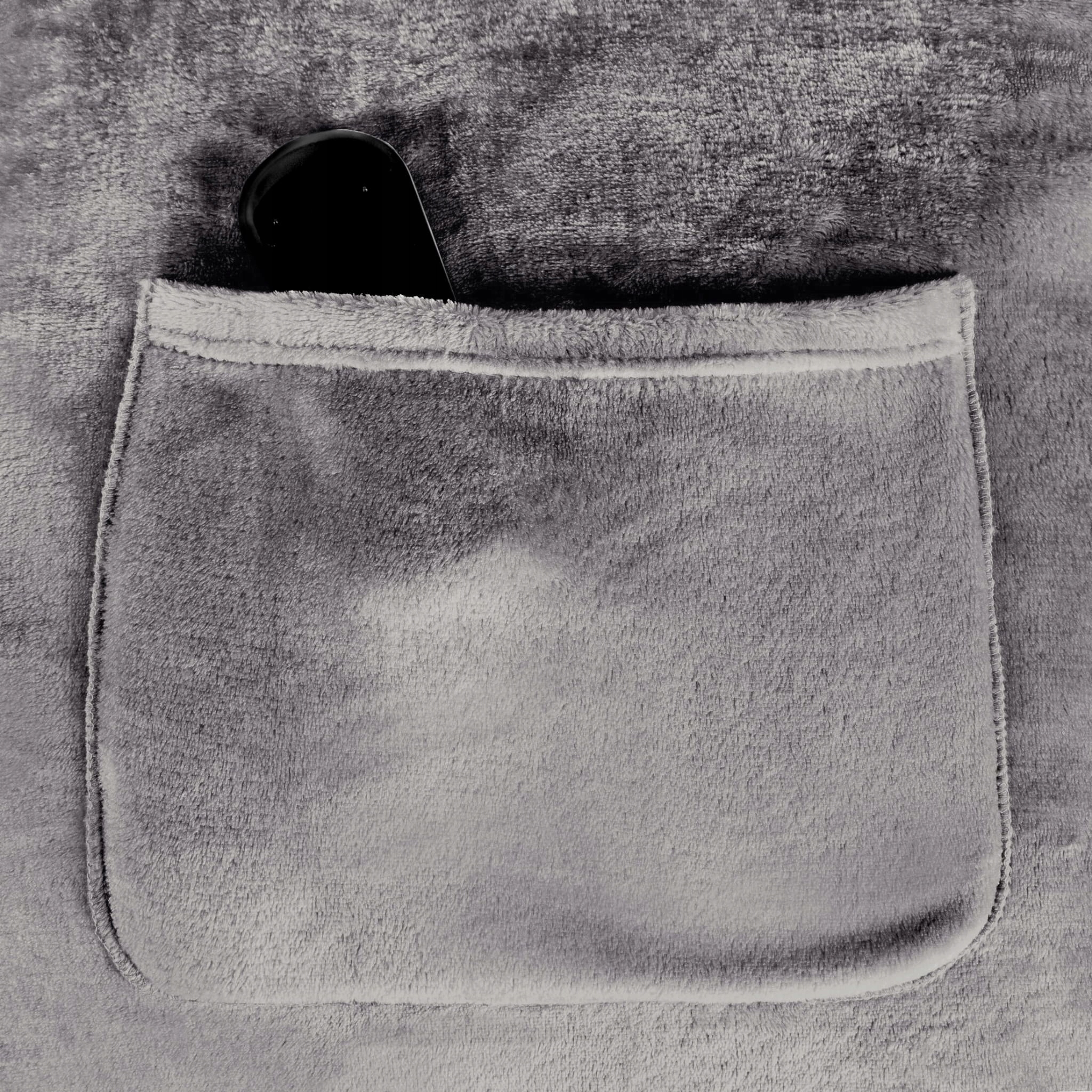 Mięciutki Koc Z Rękawami 150x180 stalowy Na Prezent - obrazek 7