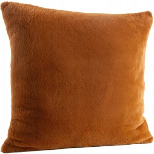Poszewka dekoracyjna 45 x 45cm futrzana ceglasty