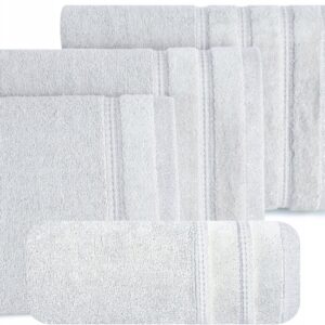 Ręcznik 2 x 50x90cm + 2 x 70x140cm 500g bawełna komplet srebrny