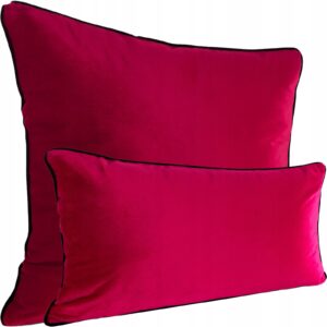 Zestaw Poszewka 45X45 + poduszka z wypełnieniem 30x50 amarant welwet