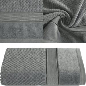 RĘCZNIK Z NATURALNEJ BAWEŁNY 70X140 STAL