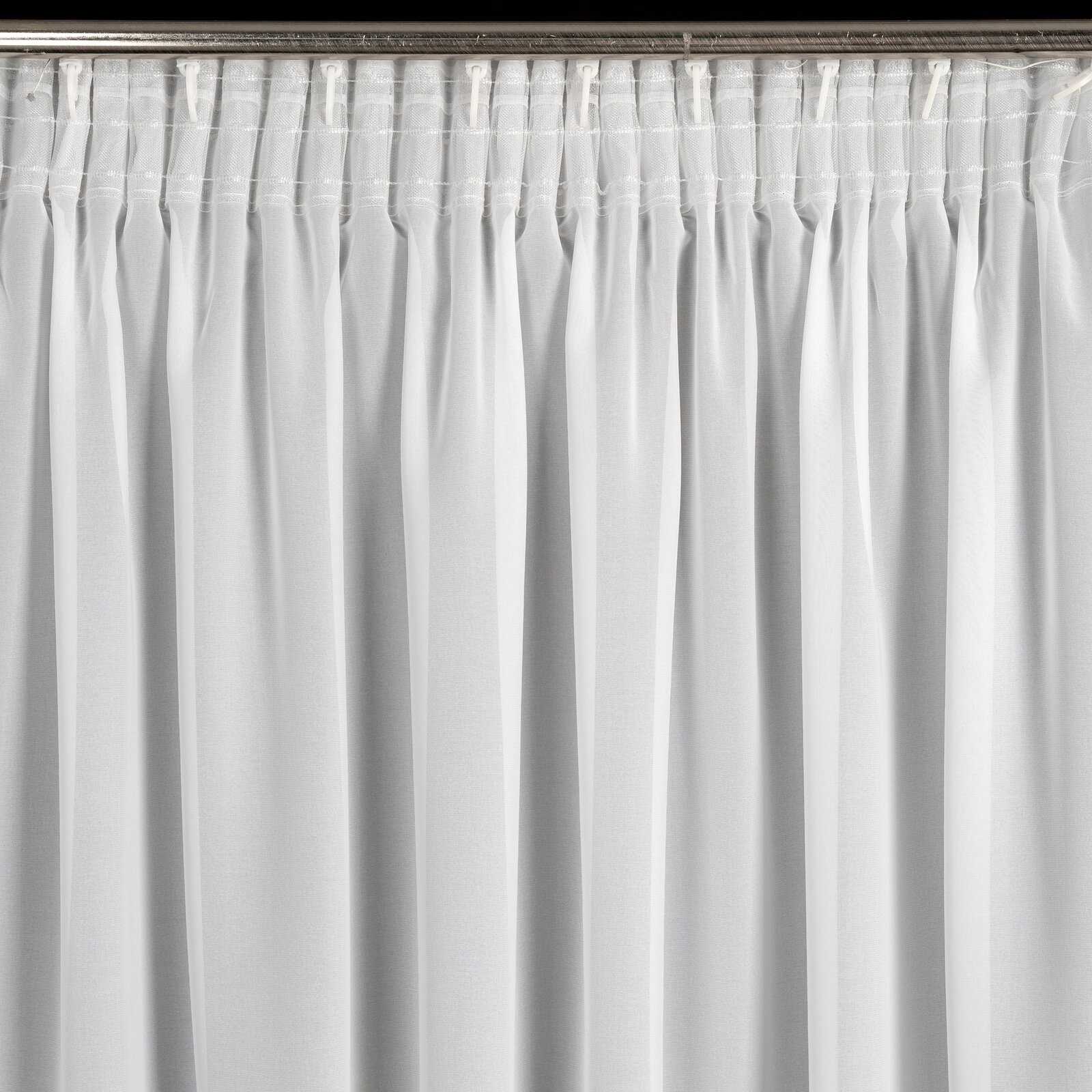 Firana gotowa biała 400x270 taśma szyfon bez prasowania - obrazek 14