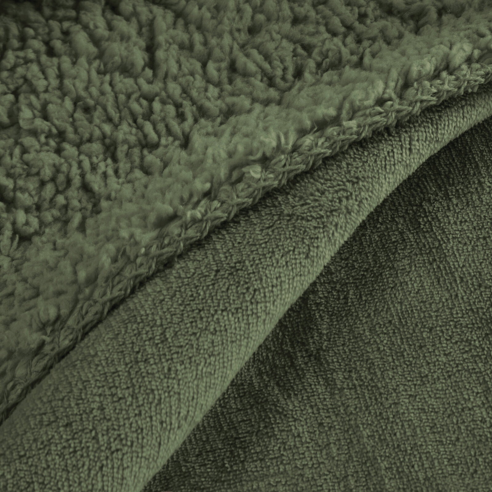 Koc narzuta dwustronny PREMIUM 150 x 200 cm oliwka - obrazek 8