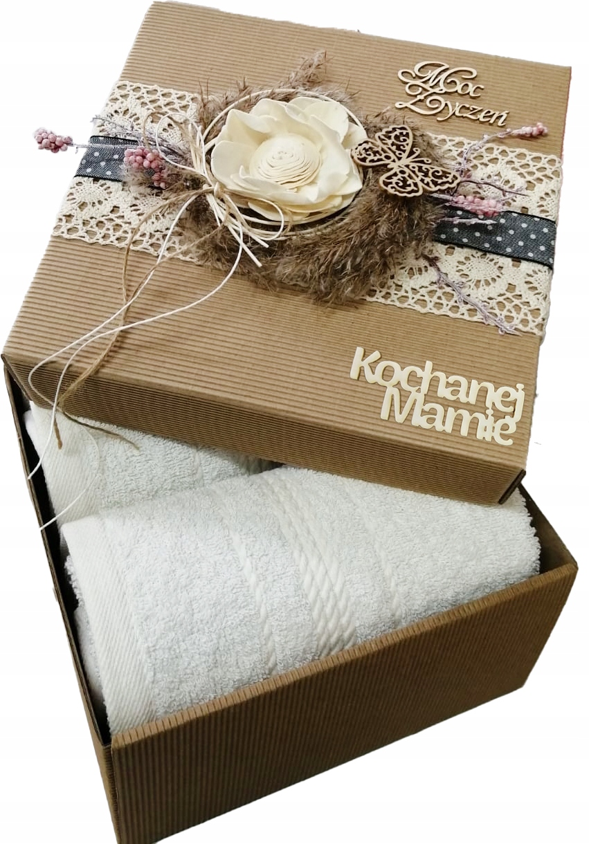 PREZENT ŚLUB RĘCZNIKI 2 SZT PUDEŁKO - obrazek 12