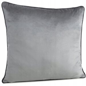 Poszewka dekoracyjna 45X45 stalowa z wypustką welwetowa