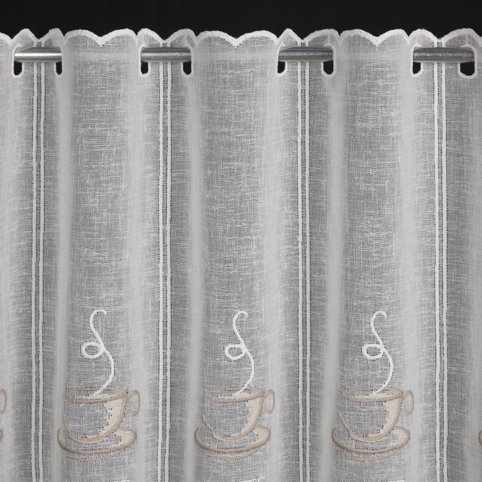 FIRANA DO KUCHNI KOLOR NATURA+BEŻ HAFT WYS 60 CM ZAZDROSTKA - obrazek 5