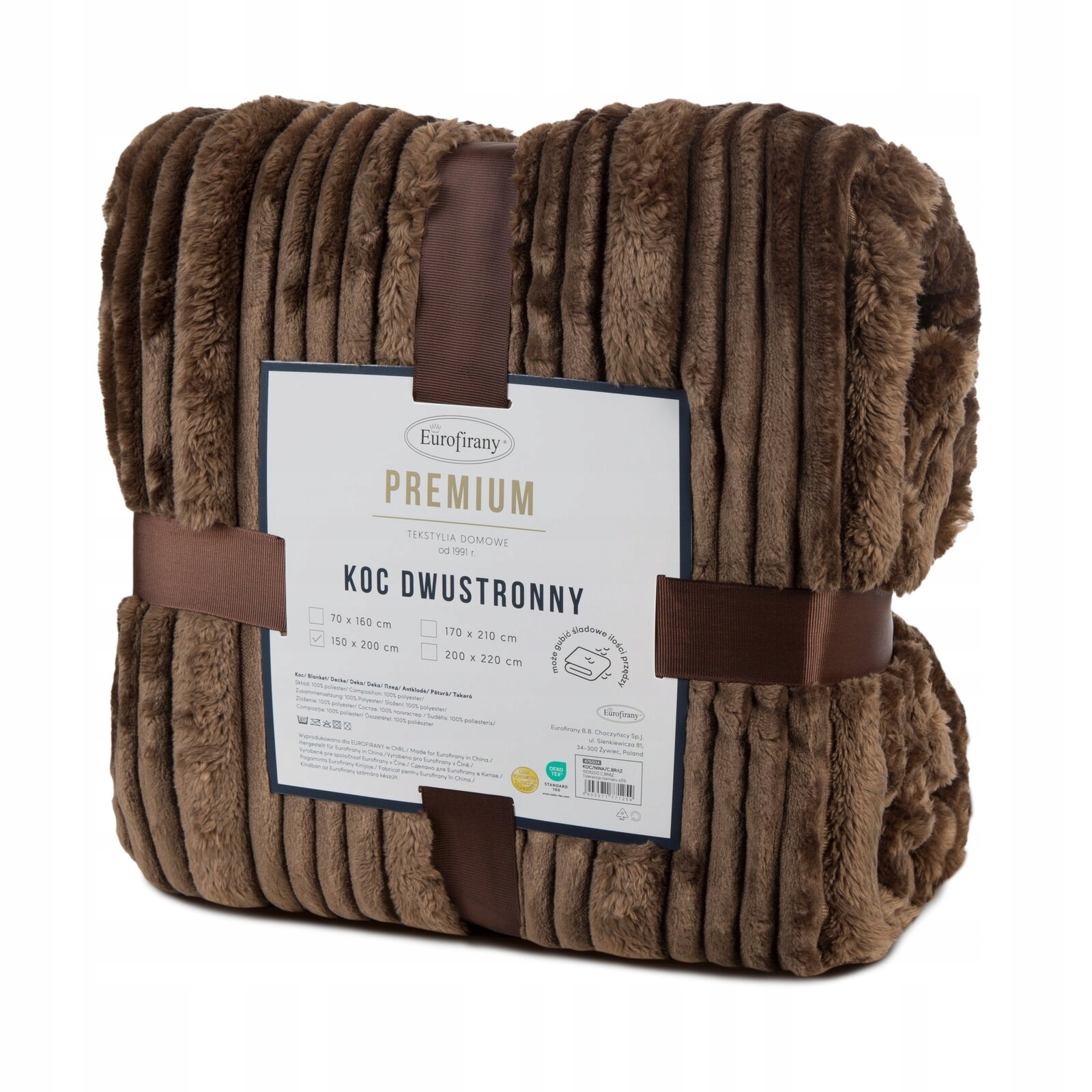 Koc narzuta mięciutki gruby 150 cm x 200 cm - obrazek 4