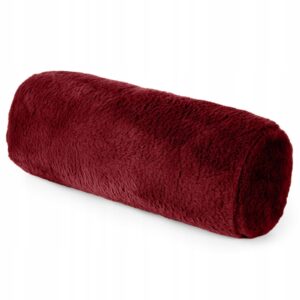 Poszewka w kształcie wałka z wypełnieniem 45 x 15cm bordowa