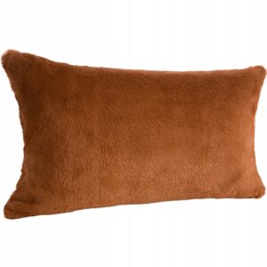 Futrzana poszewka dekoracyjna 30 x 50cm ceglasty