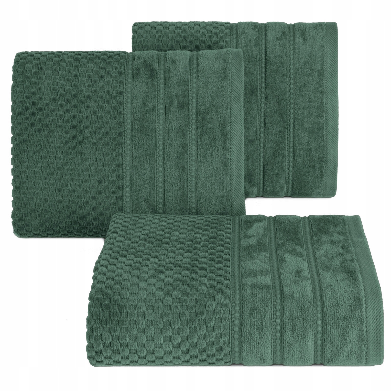 RĘCZNIK KĄPIELOWY BAWEŁNA 50x90 KOLORY PREZENT ZIELONY - obrazek 5