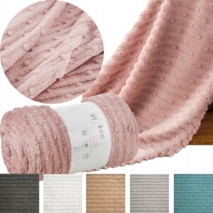 Mięciutki koc narzuta na fotel 70 cm x 160 cm prezent kolory