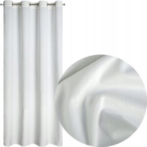 Nowoczesna zasłona welwetowa w przelotkę 140x250 biały
