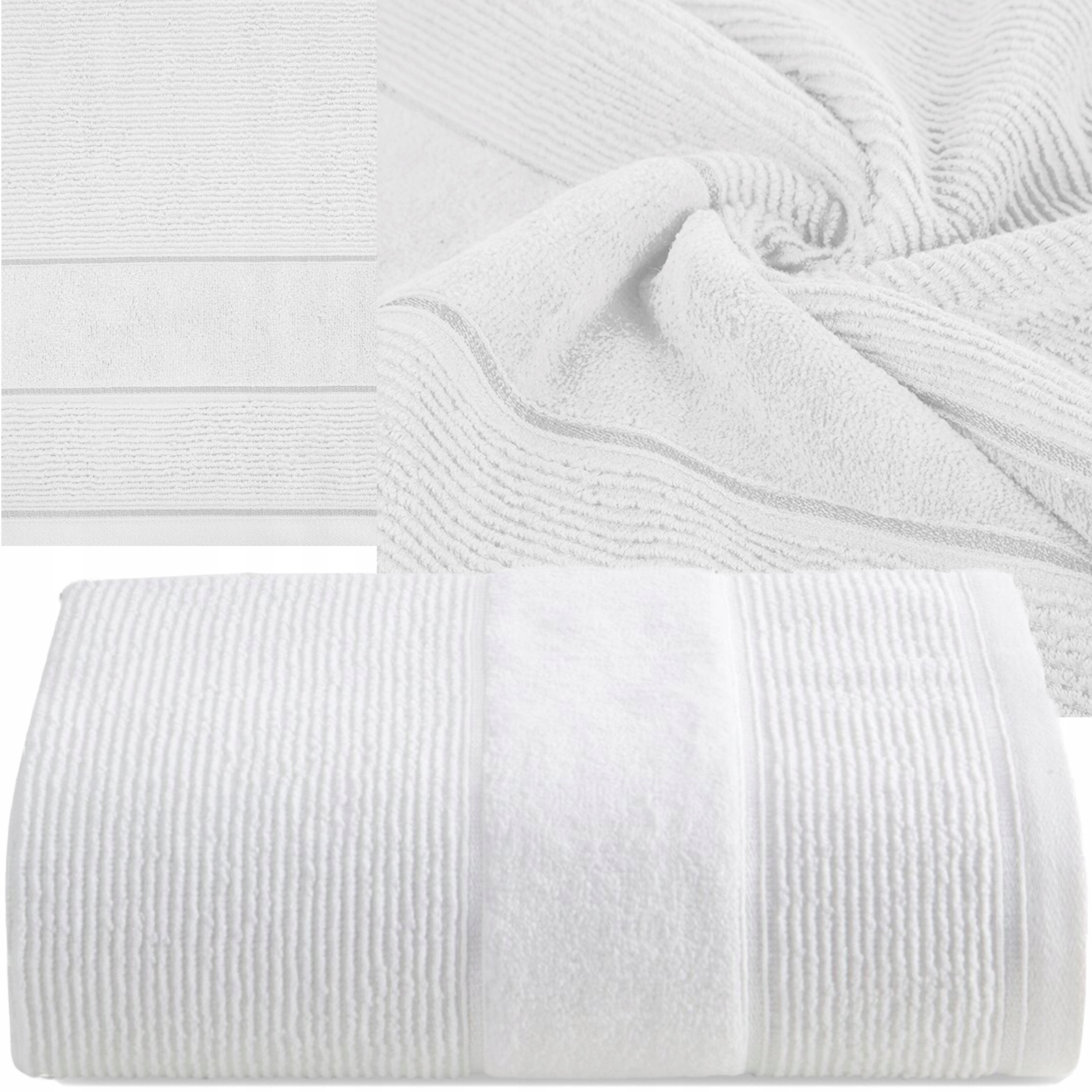 Ręcznik kąpielowy 30x50cm 500 gsm bawełna miękki chłonny biały - obrazek 7