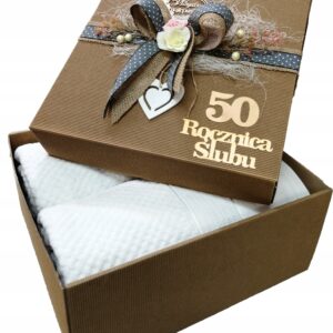 PREZENT ROCZNICA ŚLUBU RĘCZNIKI 6 SZT W PUDEŁKU