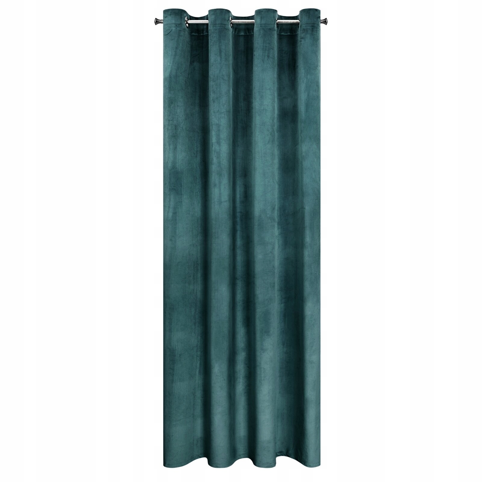 Mięciutka zasłona welwetowa kółka 140x250 ciemny niebieski - obrazek 6