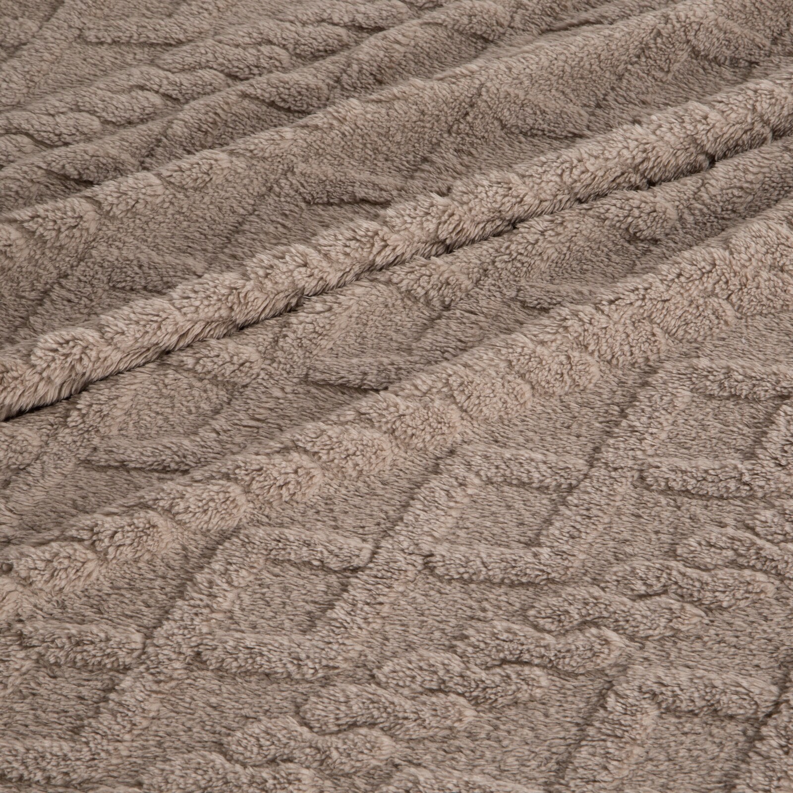 Prezent Mięciutki koc narzuta 200 cm x 220 gruby 260GSM beż - obrazek 8