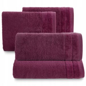 Ręcznik 2 x 50x90cm + 2 x 70x140cm 500g bawełna komplet amarantowy
