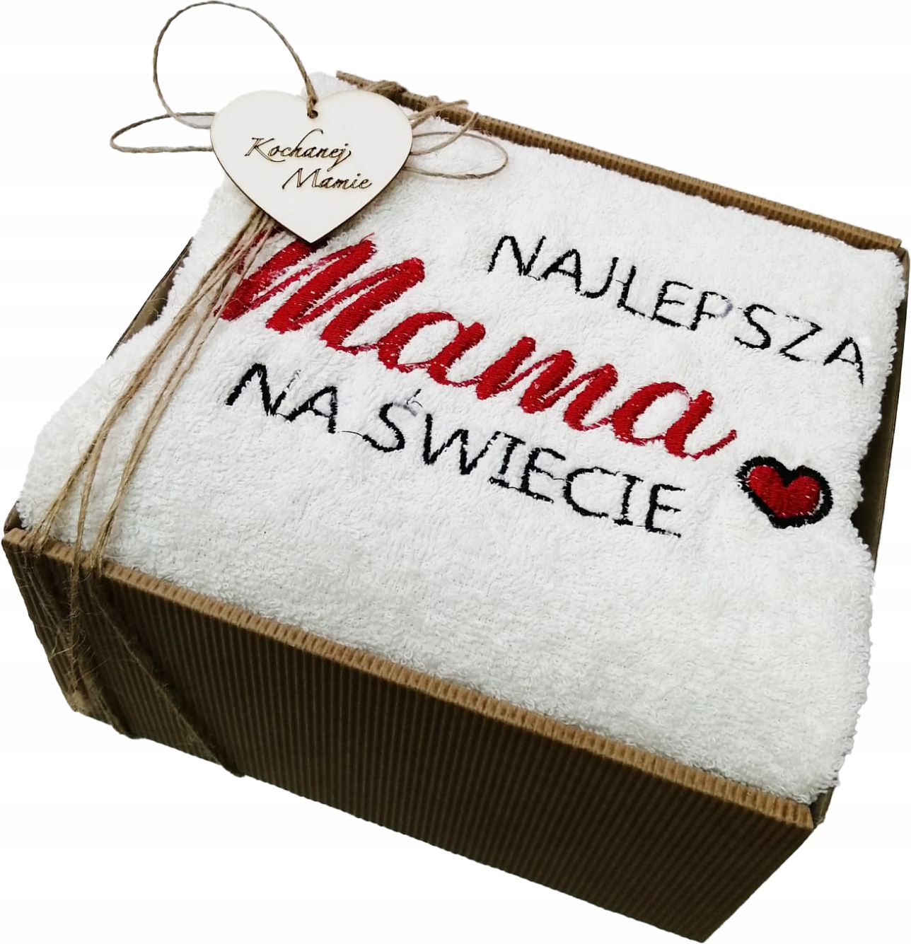 PREZENT DLA MAMY RĘCZNIKI 2 SZT W PUDEŁKU HAFT - obrazek 5