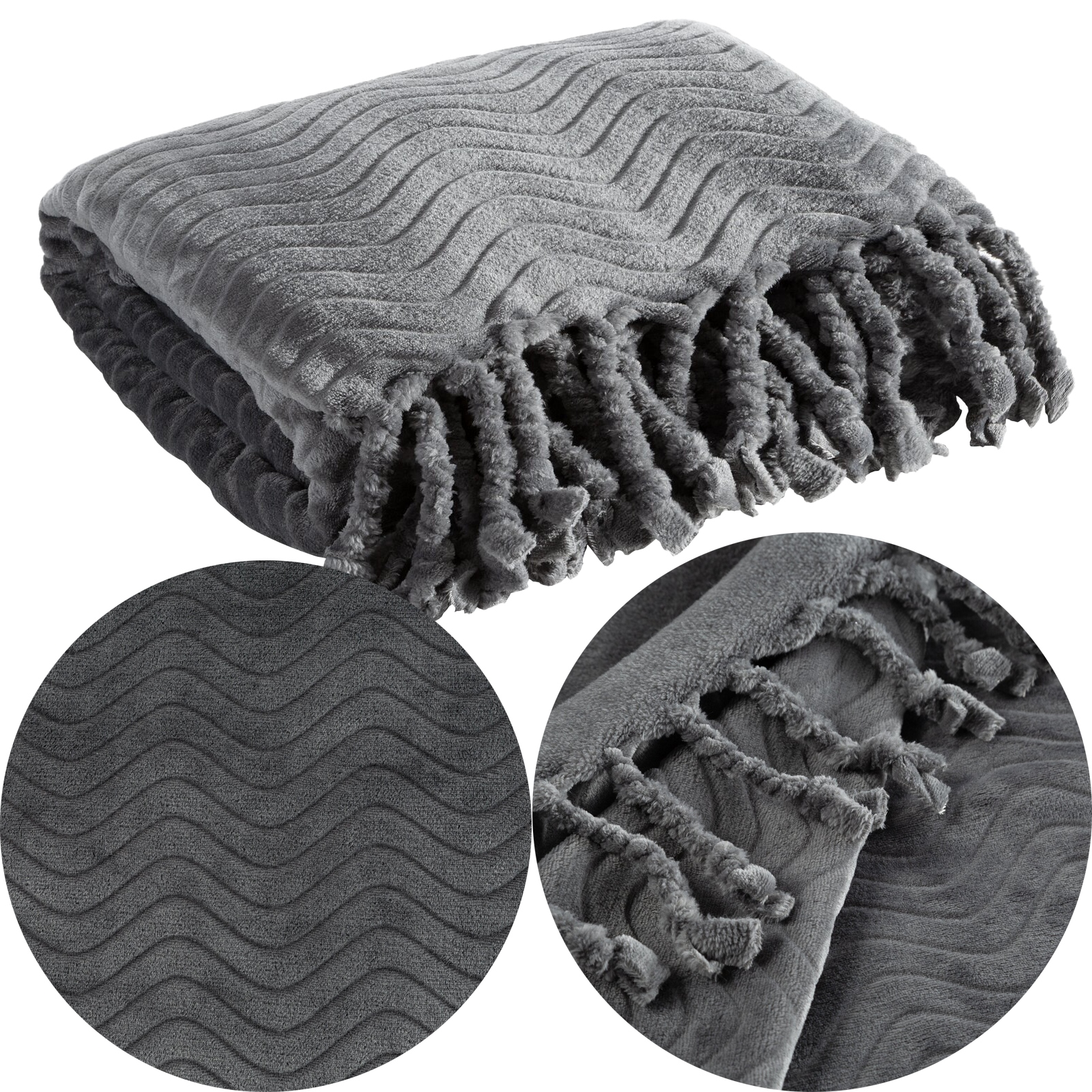 MIĘCIUTKI KOC NARZUTA PLED 150 X 200 CM KOLORY - obrazek 14